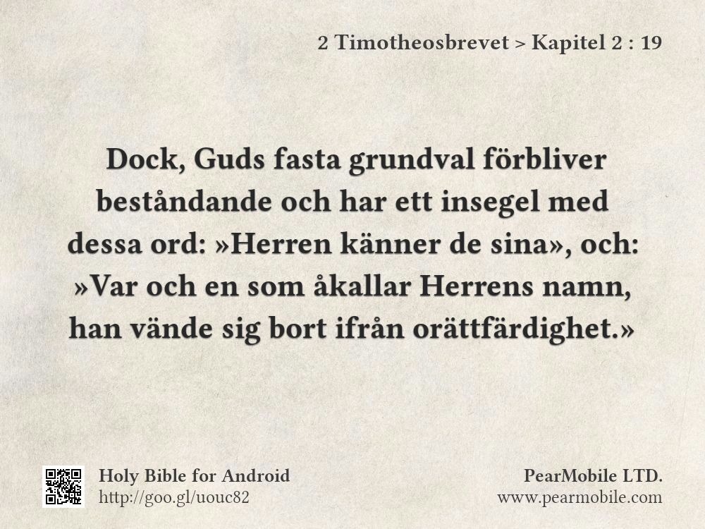 2 Timotheosbrevet, Kapitel 2:19
